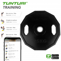 Диск олимпийский обрезиненный TUNTURI 25 кг